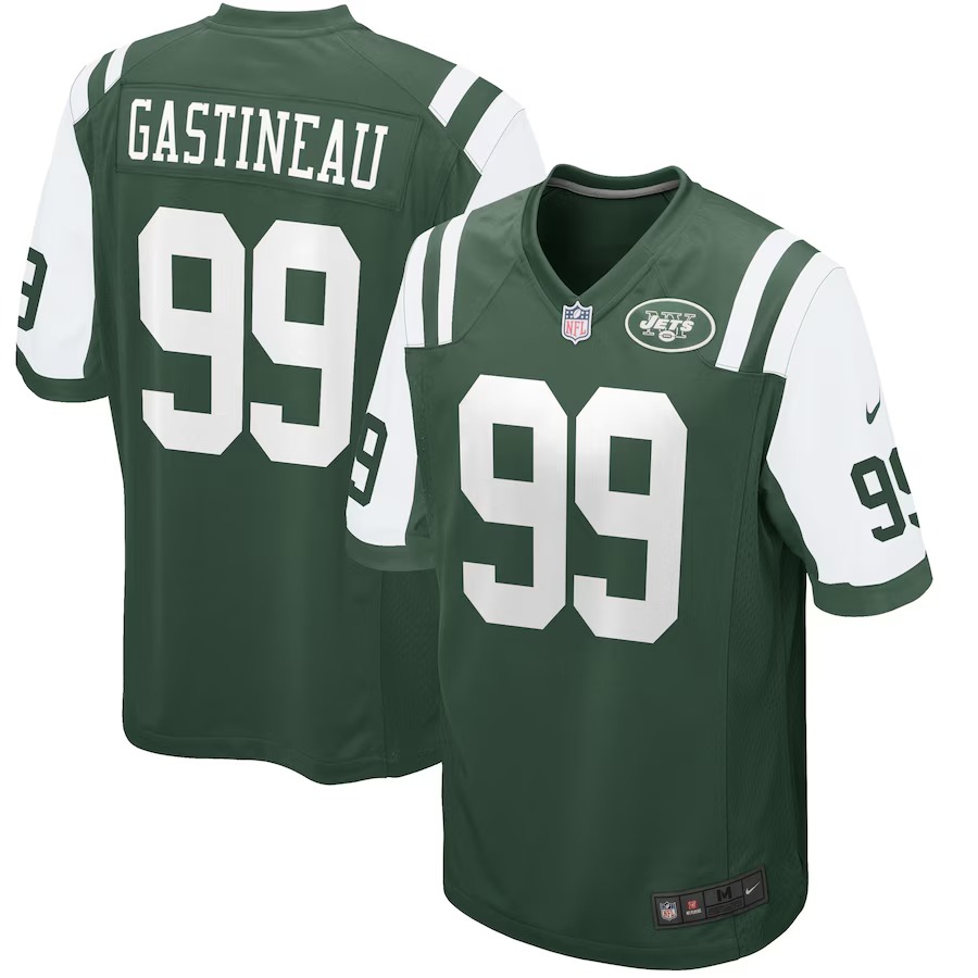 Men's New York Jets Mark Gastineau Nike Green Retired Player Game Jersey - Jersey