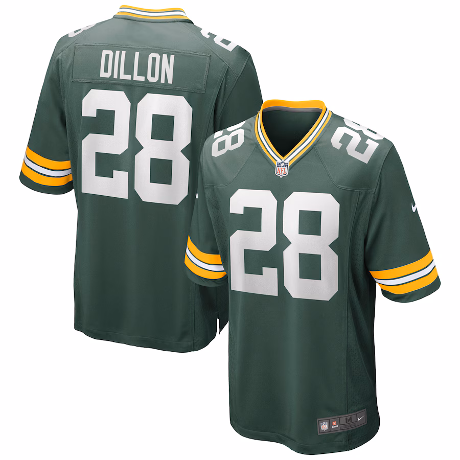 Men's Green Bay Packers AJ Dillon Nike Green Game Jersey - Jersey