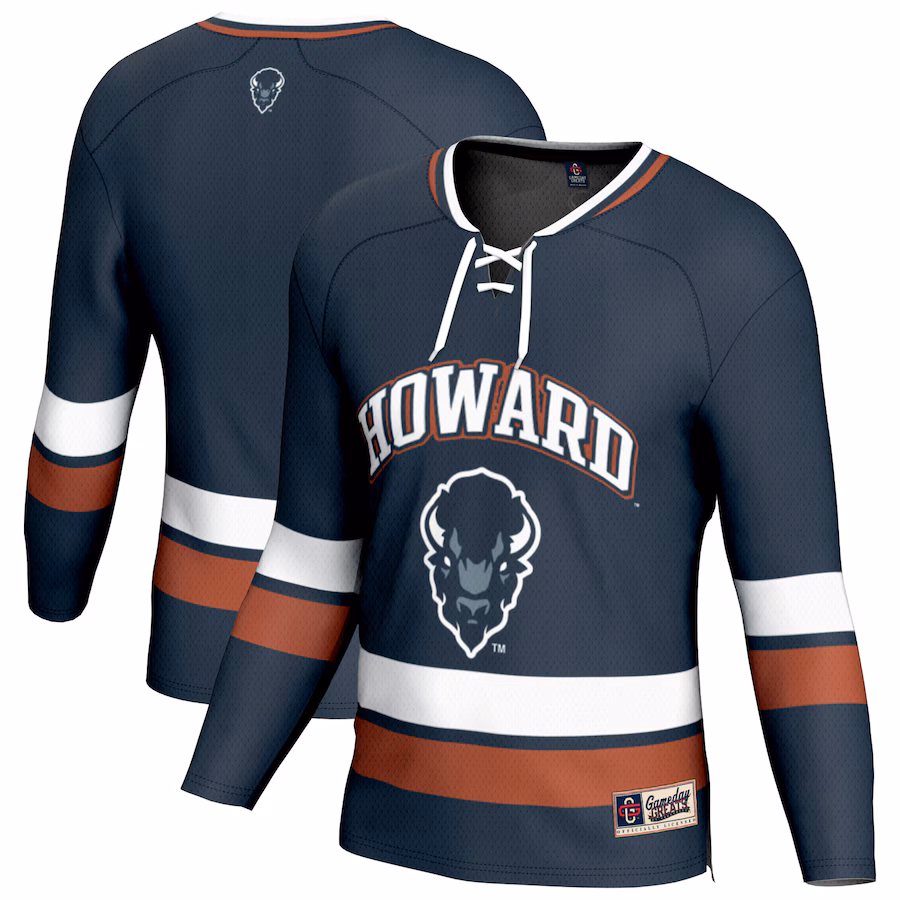 Youth GameDay Greats Navy Howard Bison Spirit Hockey Jersey - Jersey