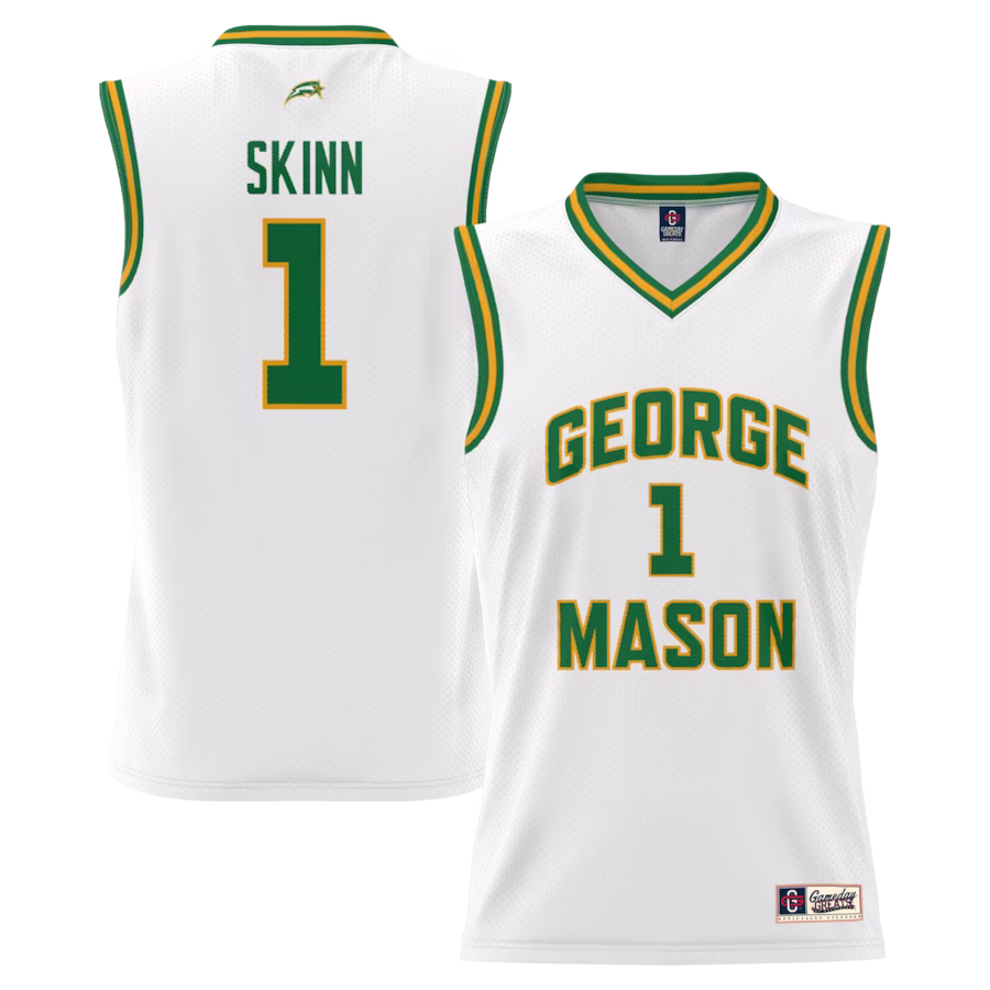 #1 George Mason Patriots GameDay Greats Lightweight Basketball Jersey - White - Jersey