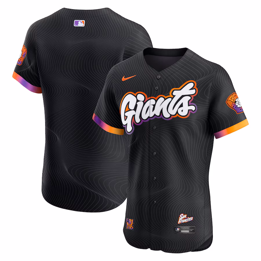 Men's San Francisco Giants Nike Anthracite 2025 City Connect Elite Jersey - Jersey