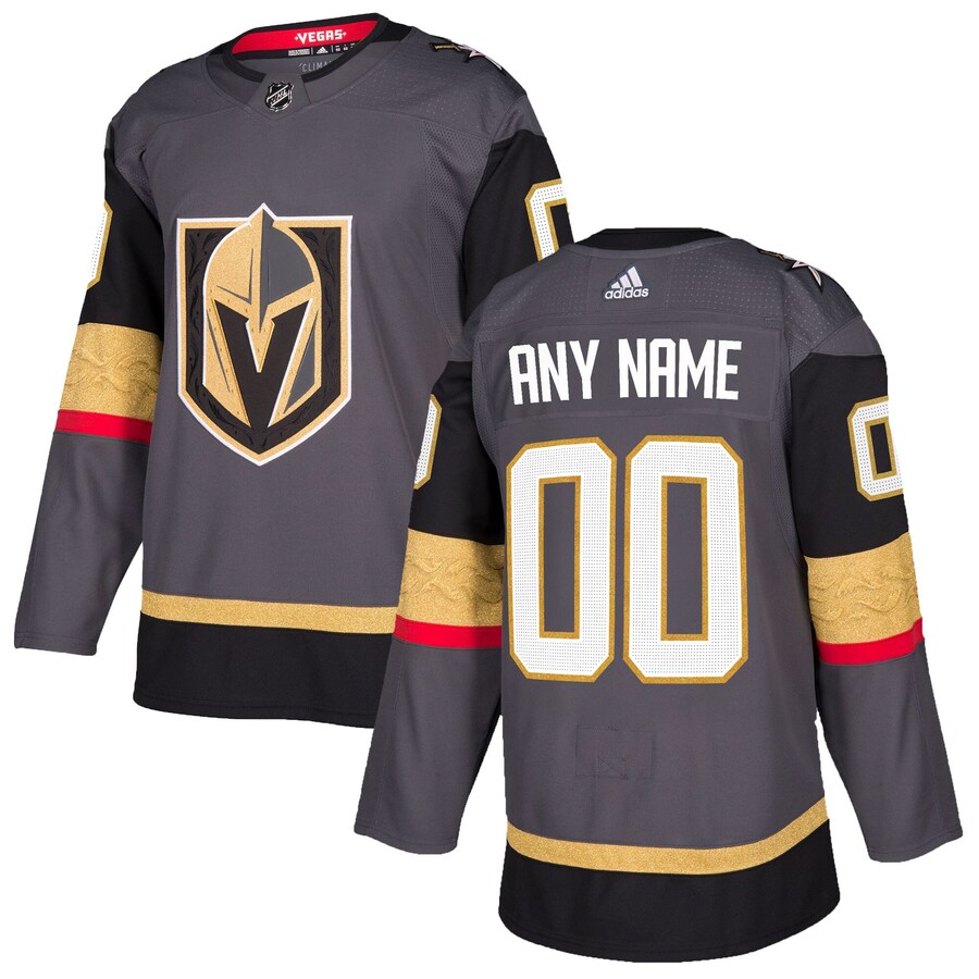 Men's Vegas Golden Knights adidas Gray Alternate Authentic Custom Jersey - Jersey