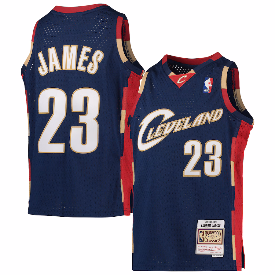 Youth Cleveland Cavaliers LeBron James Mitchell & Ness Navy 2008-09 Hardwood Classics Swingman Jersey - Jersey