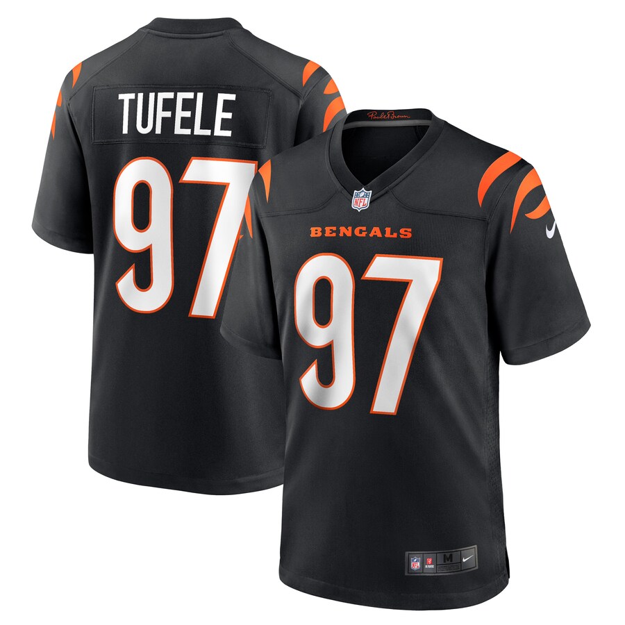 Men's Cincinnati Bengals Jay Tufele Nike Black Game Player Jersey - Jersey