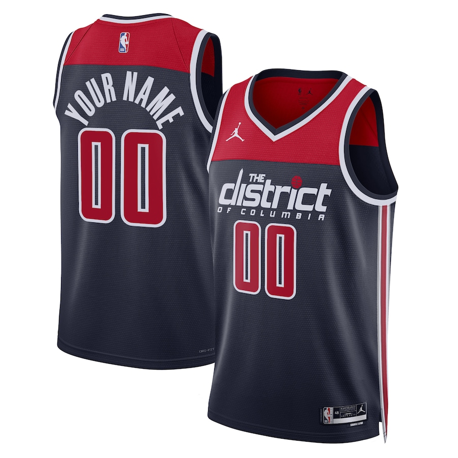 Unisex Washington Wizards Jordan Brand Navy 2022/23 Swingman Custom Jersey - Statement Edition - Jersey