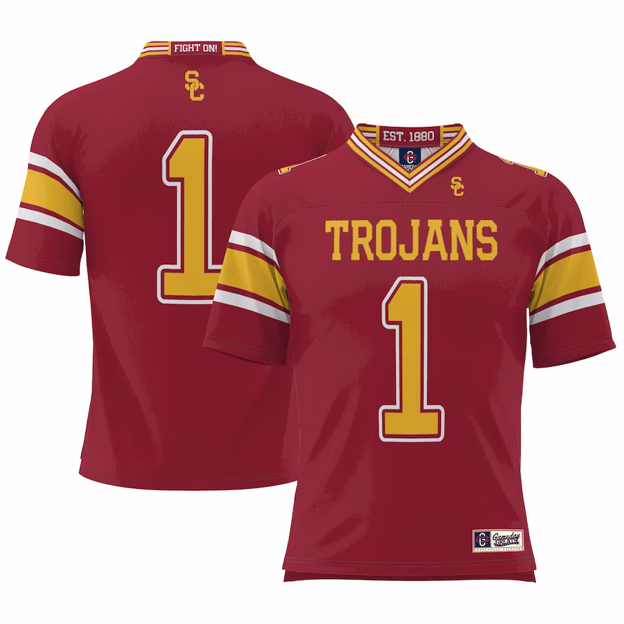 #1 USC Trojans GameDay Greats Youth Football Jersey - Cardinal - Jersey