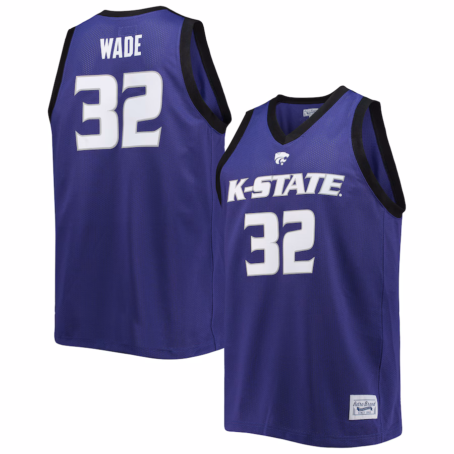 Dean Wade Kansas State Wildcats Original Retro Brand Alumni Commemorative Replica Basketball Jersey - Purple - Jersey