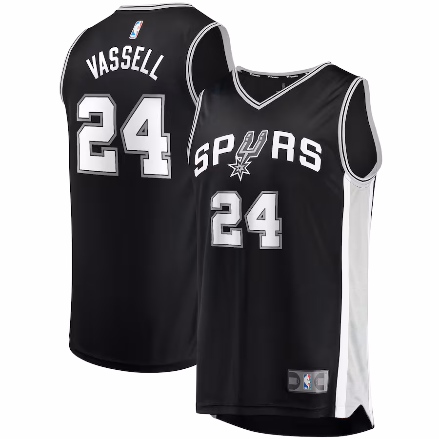 Men's San Antonio Spurs Devin Vassell Fanatics Black Fast Break Replica Jersey - Icon Edition - Jersey