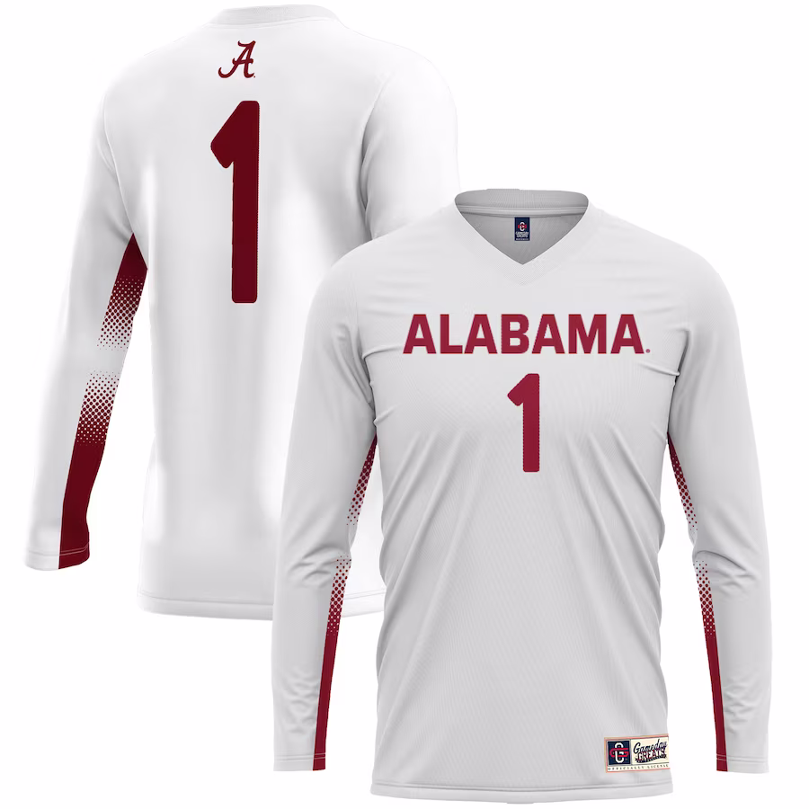 #1 Alabama Crimson Tide GameDay Greats Youth Lightweight Volleyball Fashion Jersey – White - Jersey