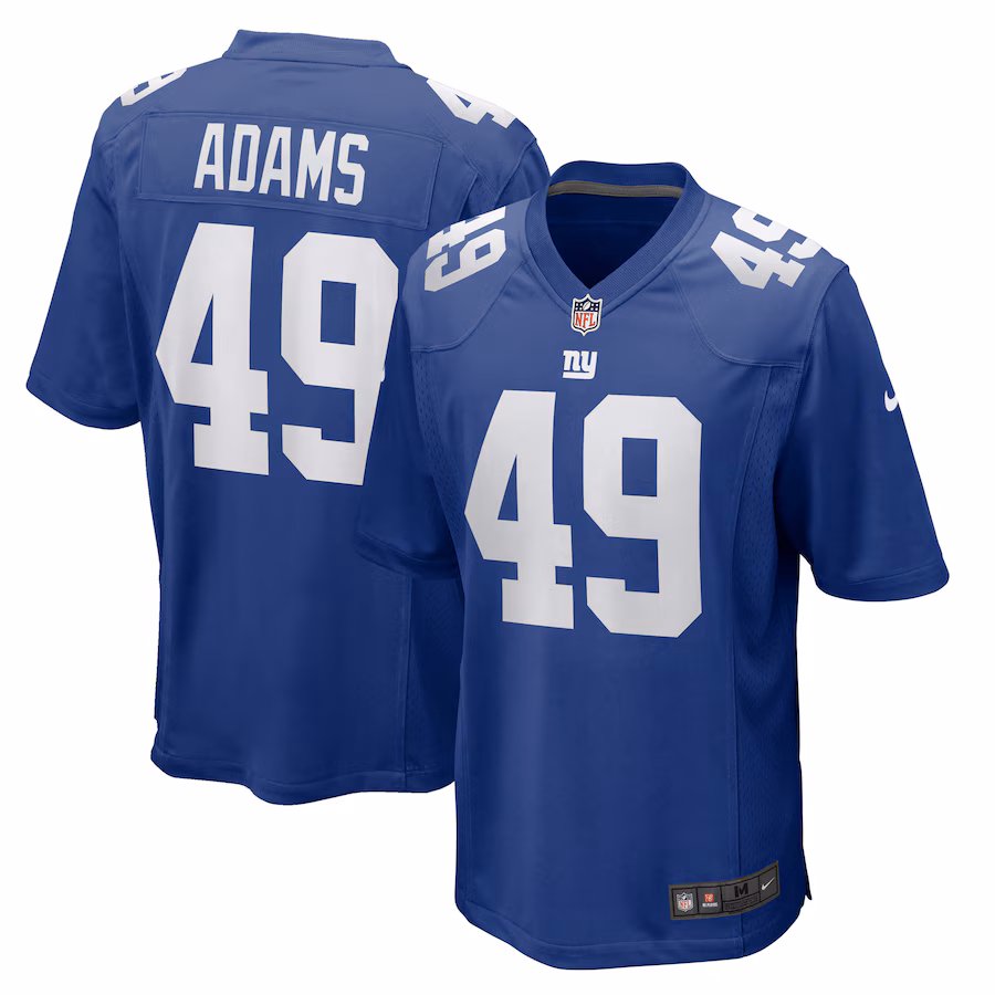 Men's New York Giants Matthew Adams Nike Royal Team Game Jersey - Jersey