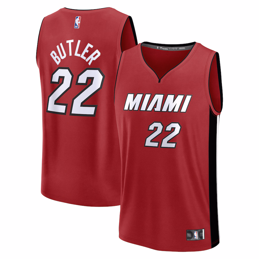 Men's Miami Heat Jimmy Butler Fanatics Red Fast Break Replica Player Jersey - Statement Edition - Jersey