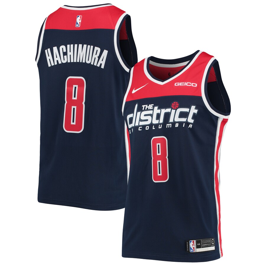 Men's Washington Wizards Rui Hachimura Nike Navy Swingman Player Jersey - Icon Edition - Jersey