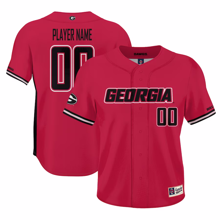 Georgia Bulldogs GameDay Greats Youth NIL Pick-A-Player Lightweight Baseball Jersey - Red - Jersey