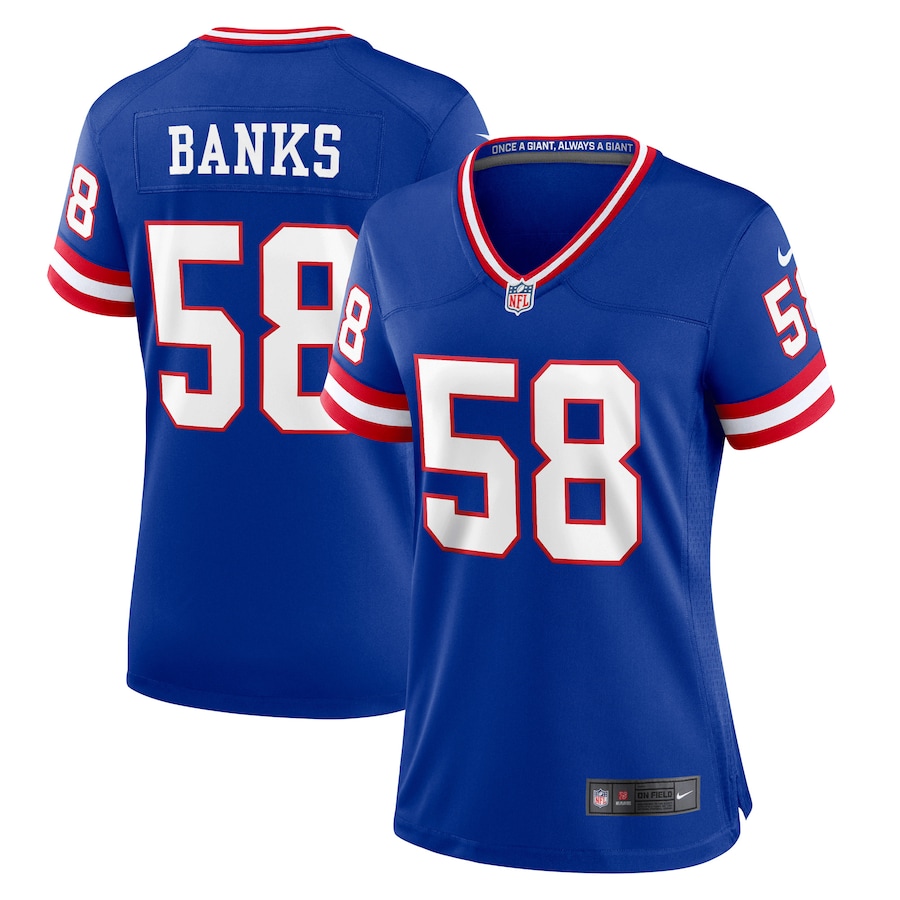Women's New York Giants Carl Banks Nike Royal Classic Retired Player Game Jersey - Jersey