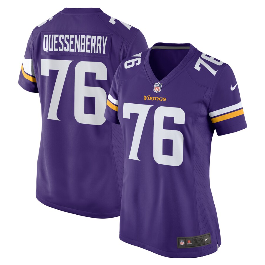 Women's Minnesota Vikings David Quessenberry Nike  Purple Team Game Jersey - Jersey