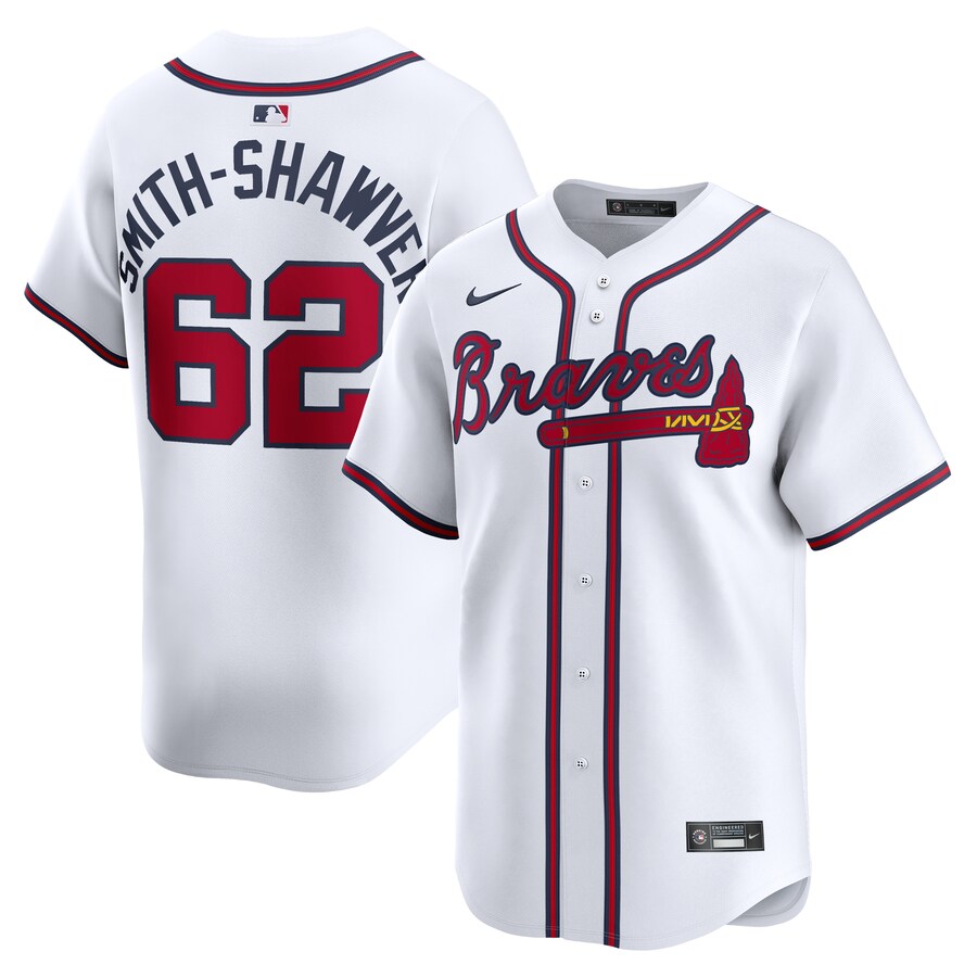 Men's Atlanta Braves AJ Smith-Shawver Nike White Home Limited Player Jersey - Jersey