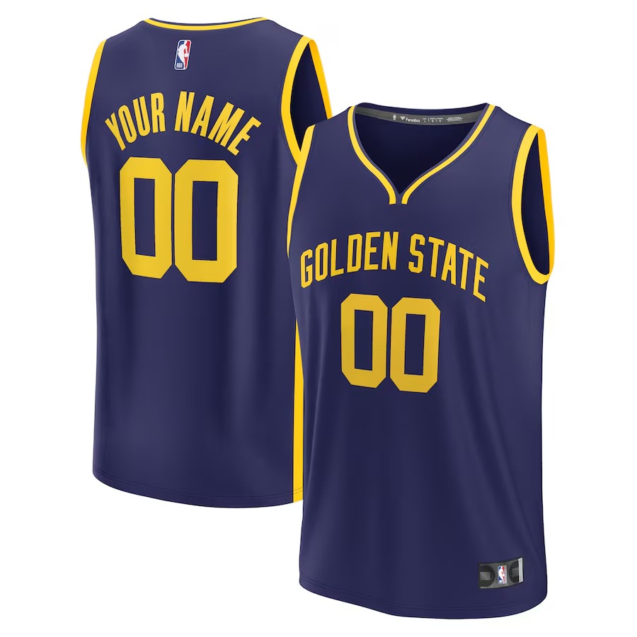 Youth Golden State Warriors  Fanatics Navy Fast Break Replica Custom Jersey - Statement Edition - Jersey