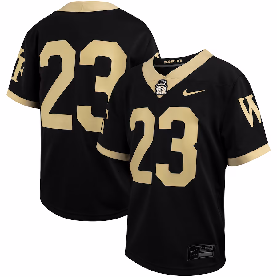#23 Wake Forest Demon Deacons Nike Youth Untouchable Replica Game Jersey - Black - Jersey