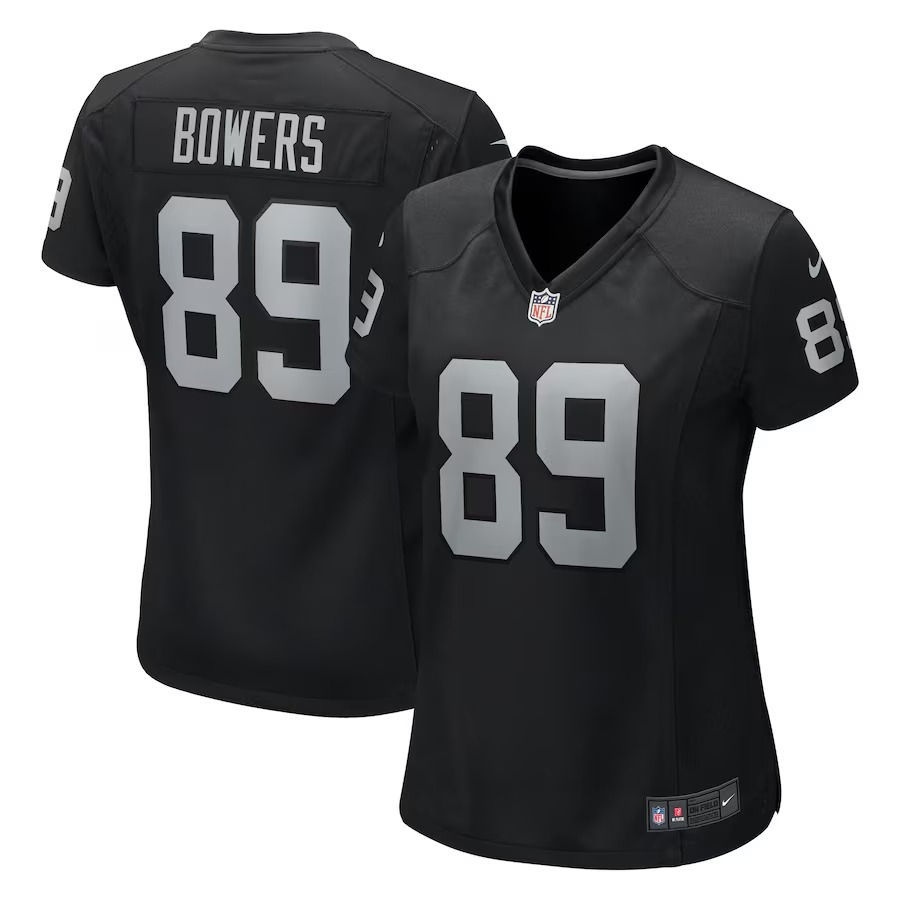 Women's Las Vegas Raiders Brock Bowers Nike  Black Team Game Jersey - Jersey