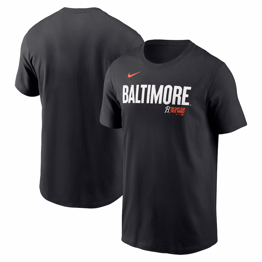 Men's Baltimore Orioles Nike Black City Connect Wordmark T-Shirt - Jersey