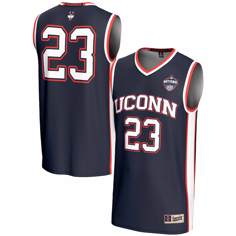 Men's GameDay Greats  Navy UConn Huskies 2023 NCAA Men's Basketball National Champions Lightweight Basketball Jersey - Jersey