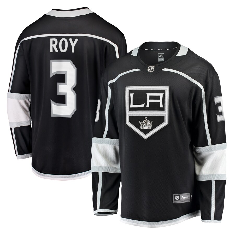 Men's Los Angeles Kings Matt Roy Fanatics Branded Black Home Breakaway Player Jersey - Jersey