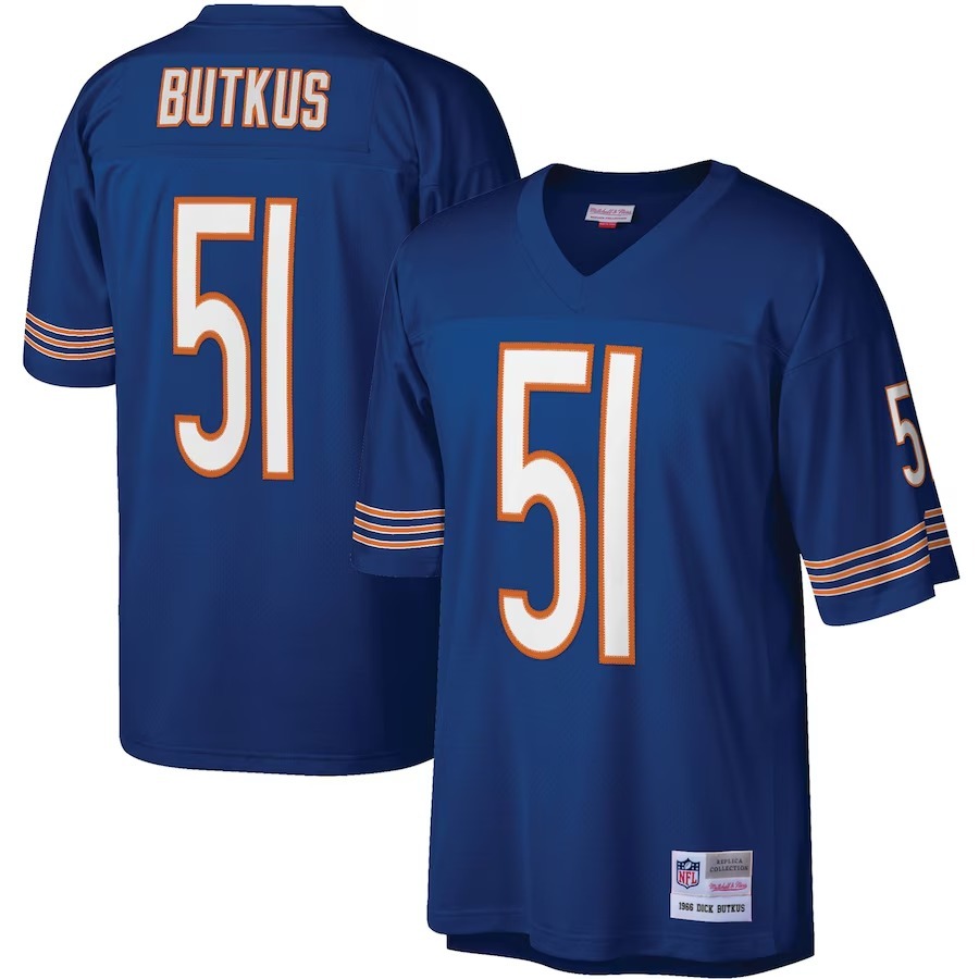 Men's Chicago Bears Dick Butkus Mitchell & Ness Navy Legacy Replica Jersey - Jersey