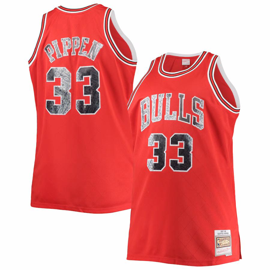Men's Chicago Bulls Scottie Pippen Mitchell & Ness Red Big & Tall 1997/98 NBA 75th Anniversary Diamond Swingman Jersey - Jersey