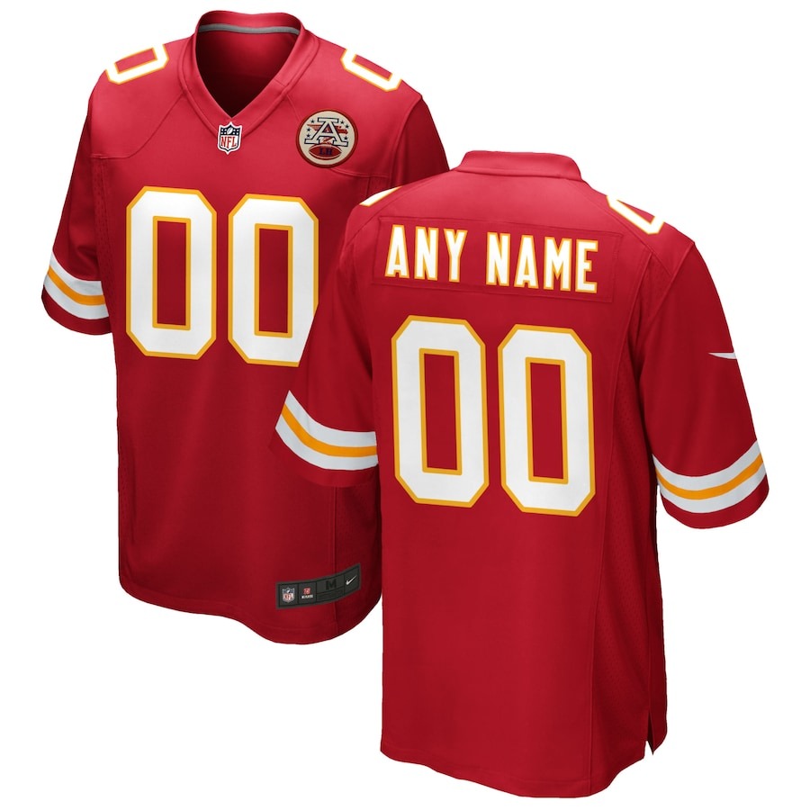 Men's Kansas City Chiefs Nike Red Custom Game Jersey - Jersey