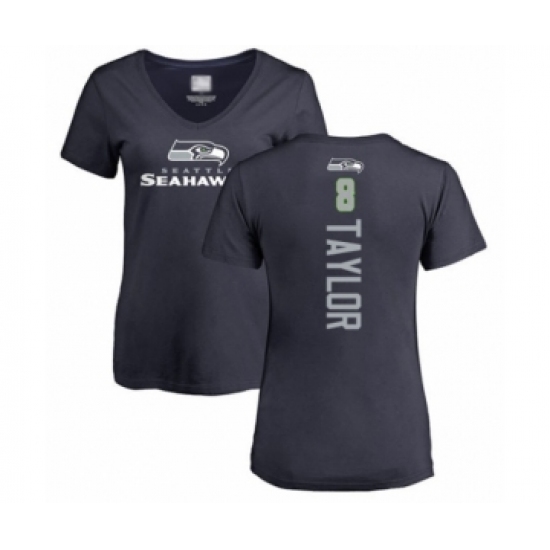 Football Women's Seattle Seahawks #8 Jamar Taylor Navy Blue Backer T-Shirt - Jersey