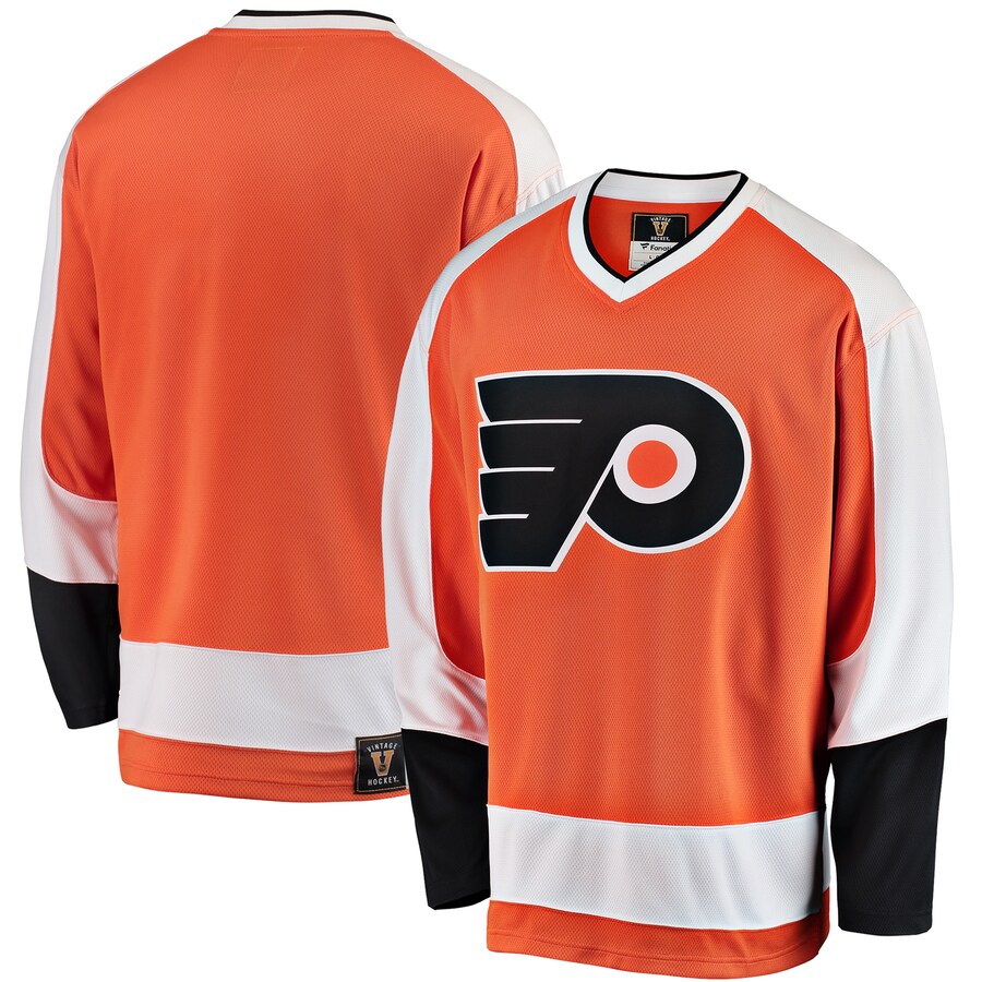 Men's Philadelphia Flyers Fanatics Branded Orange Premier Breakaway Heritage Blank Jersey - Jersey