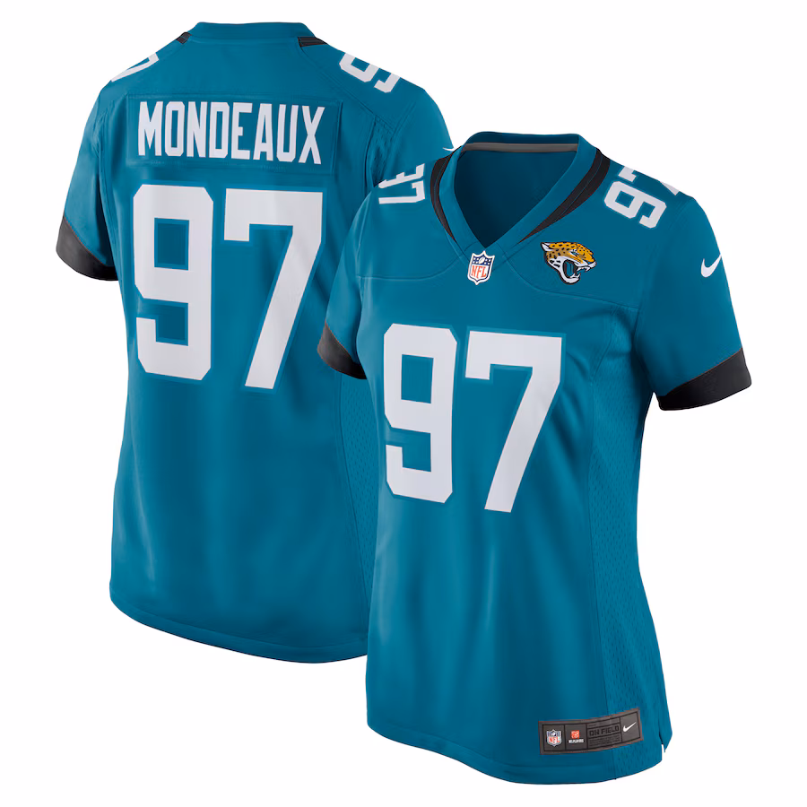 Women's Jacksonville Jaguars Henry Mondeaux Nike  Teal  Game Jersey - Jersey