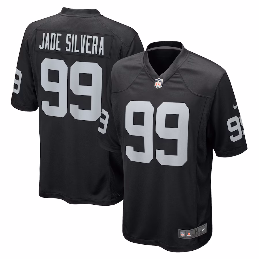 Men's Las Vegas Raiders Nesta Jade Silvera Nike  Black Team Game Jersey - Jersey