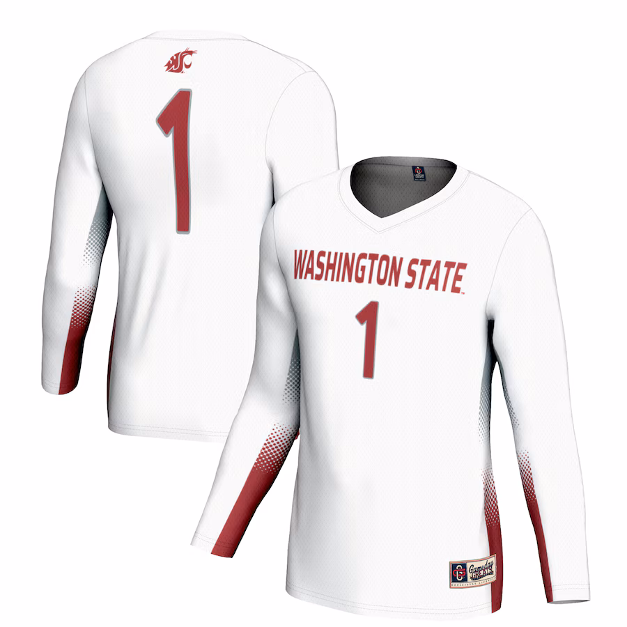 Unisex GameDay Greats #1 White Washington State Cougars Lightweight Volleyball Jersey - Jersey