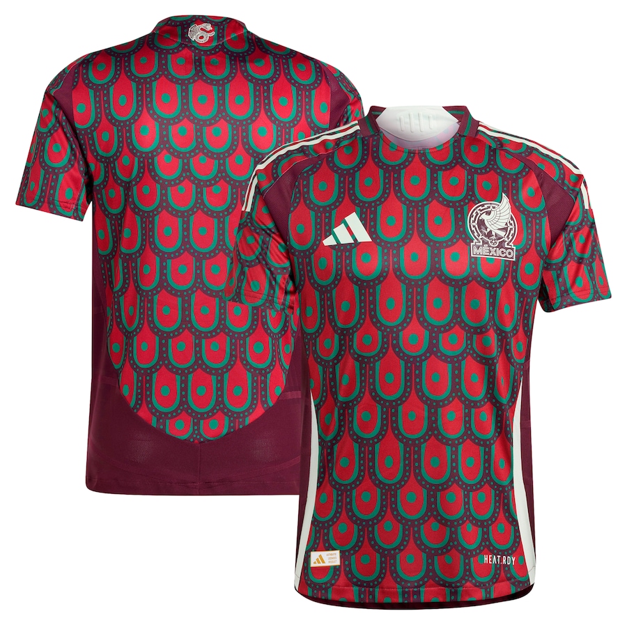 Men's Mexico National Team  adidas Burgundy 2024 Home Authentic Jersey - Jersey