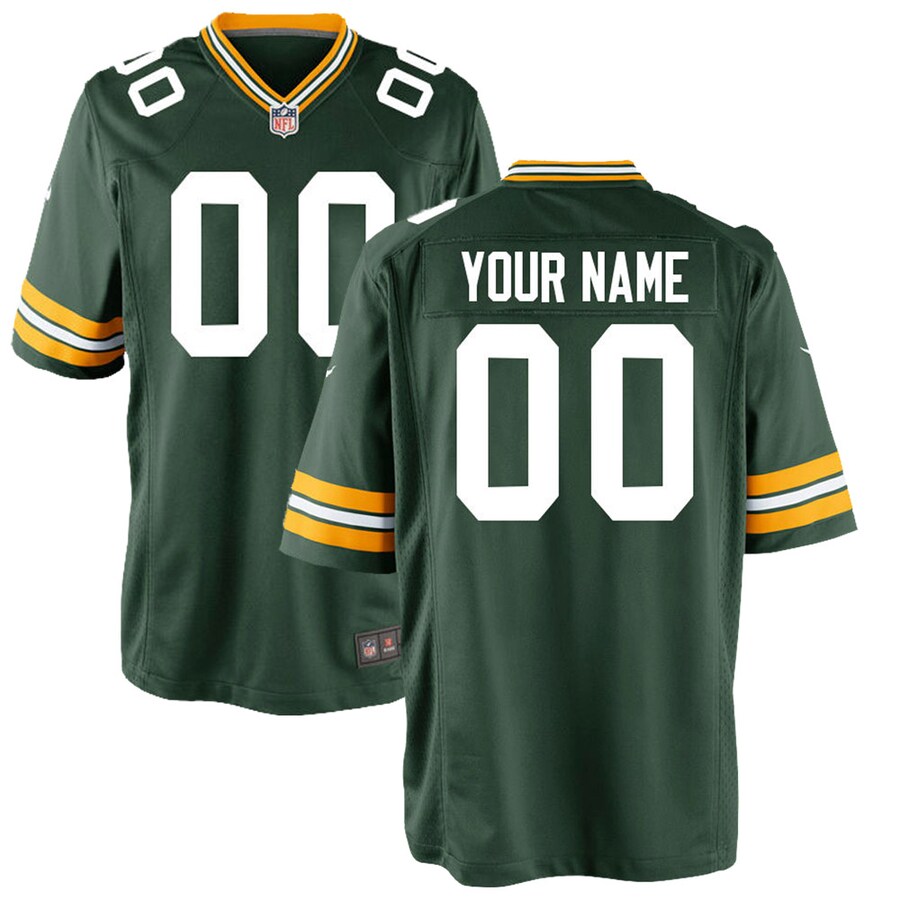 Youth Green Bay Packers Nike Green Custom Game Jersey - Jersey