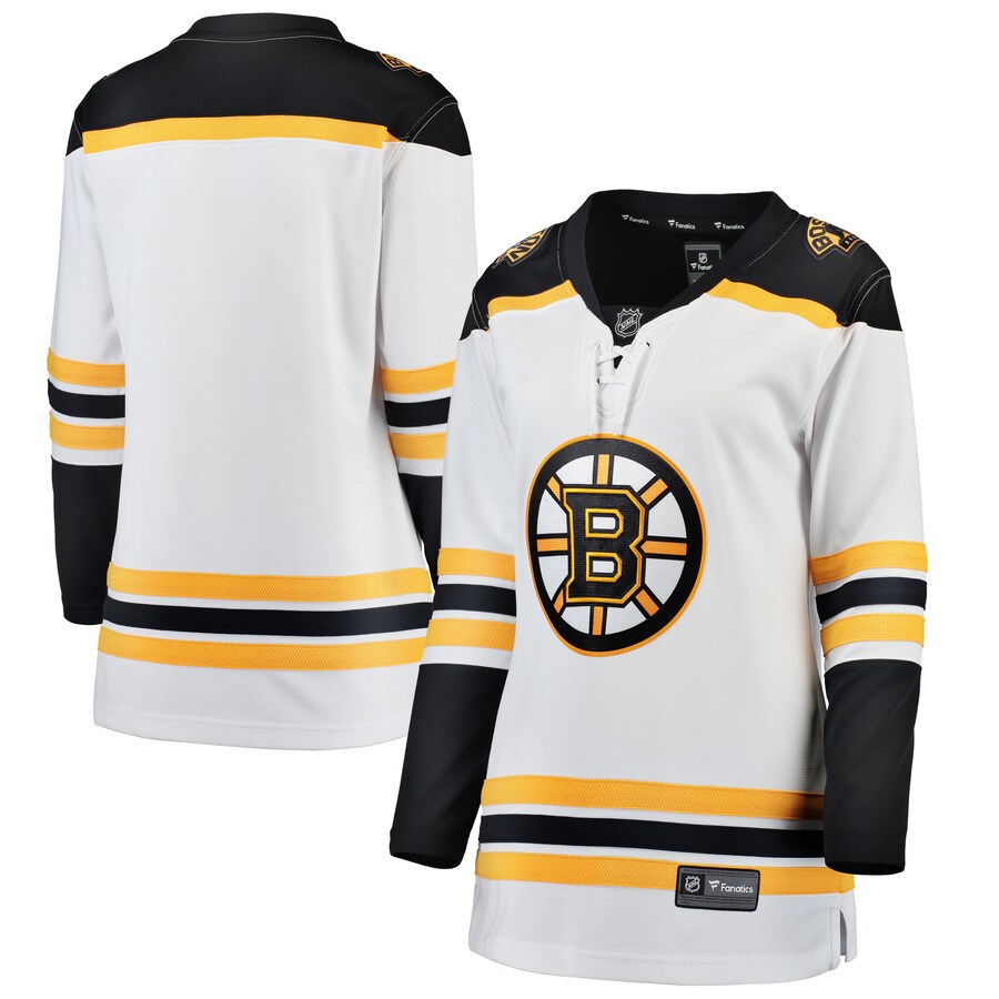 Women's Boston Bruins Fanatics Branded White Away Breakaway Jersey - Jersey