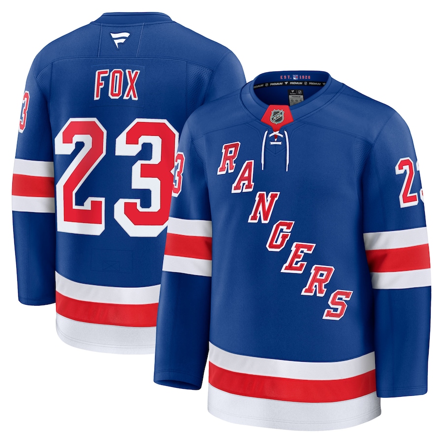 Men's New York Rangers Adam Fox Fanatics Blue Home Premium Jersey - Jersey