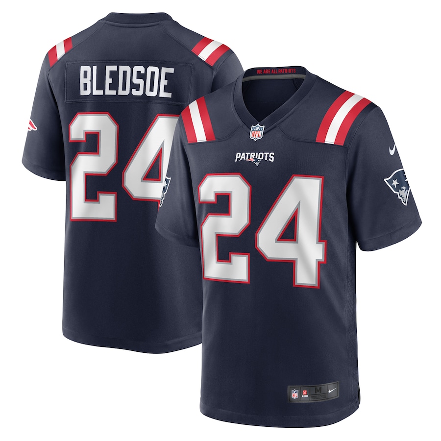 Men's New England Patriots Joshuah Bledsoe Nike Navy Game Player Jersey - Jersey