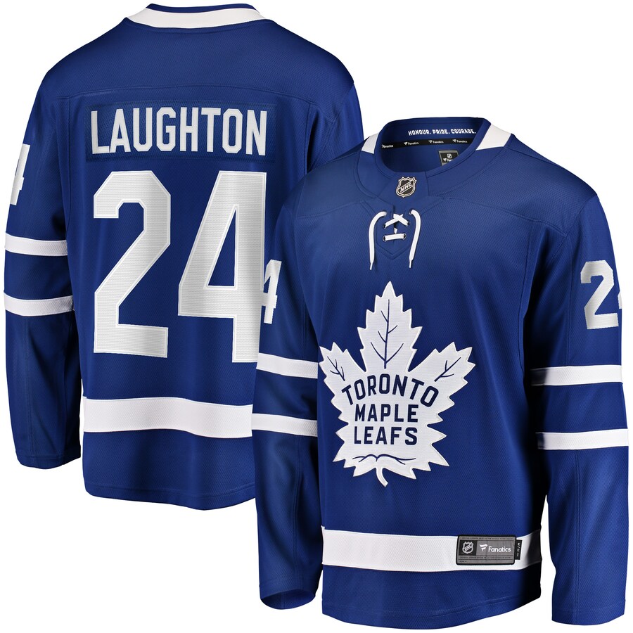 Men's Toronto Maple Leafs Scott Laughton Fanatics Blue Home Breakaway Jersey - Jersey