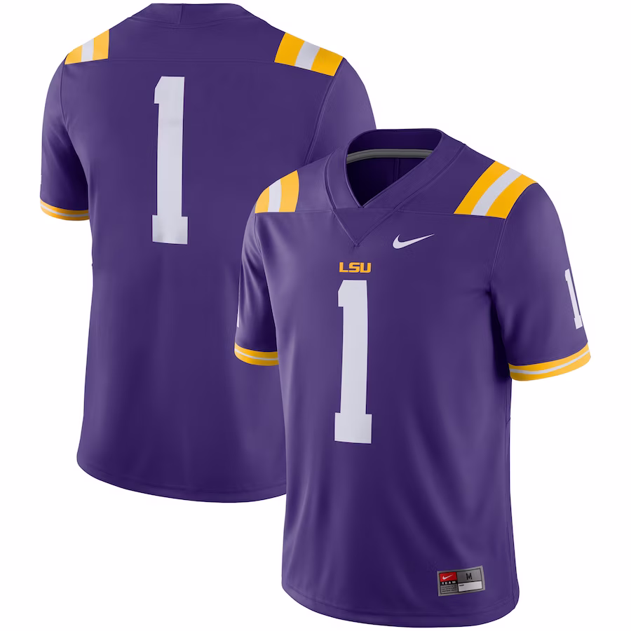 #1 LSU Tigers Nike Game Jersey - Purple - Jersey