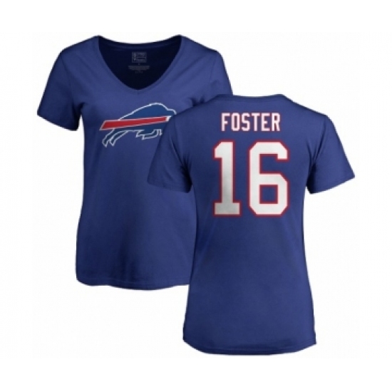 NFL Women's Nike Buffalo Bills #16 Robert Foster Royal Blue Name & Number Logo T-Shirt - Jersey
