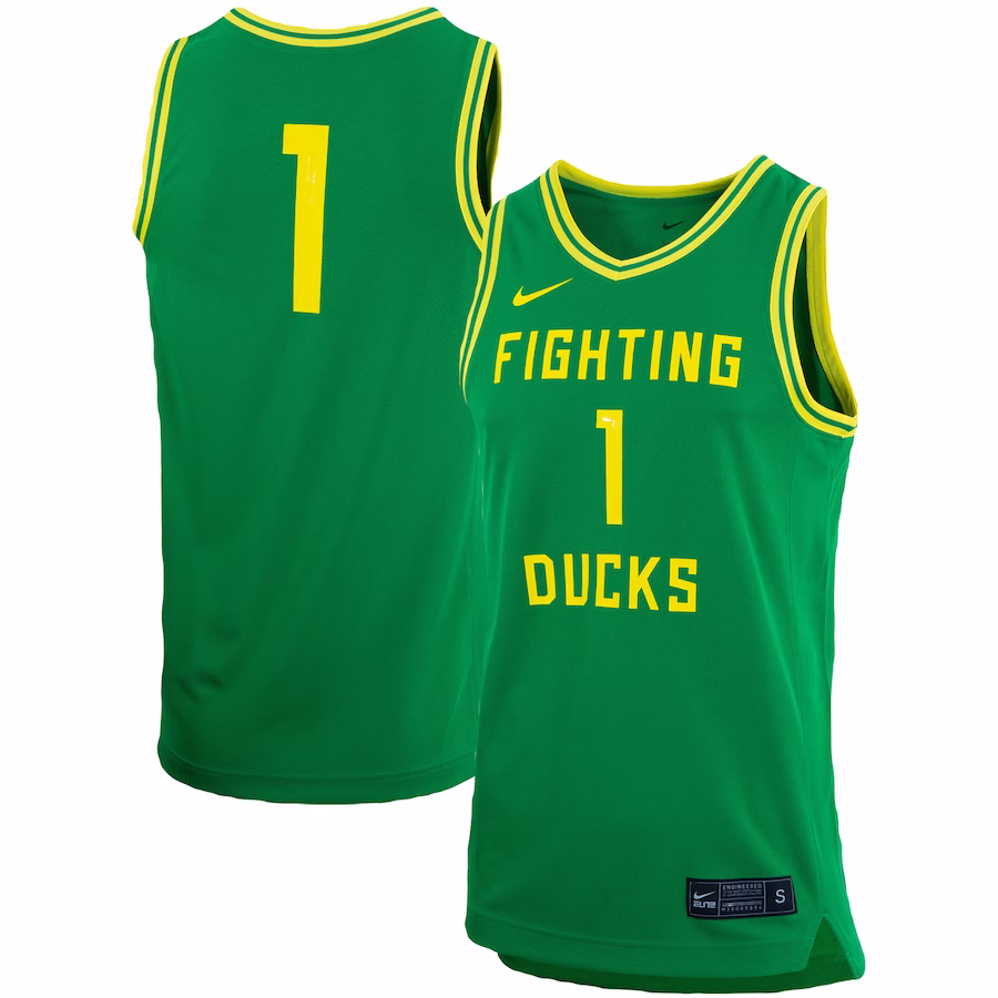 #1 Oregon Ducks Nike Unisex Women's Basketball Replica Jersey - Green - Jersey