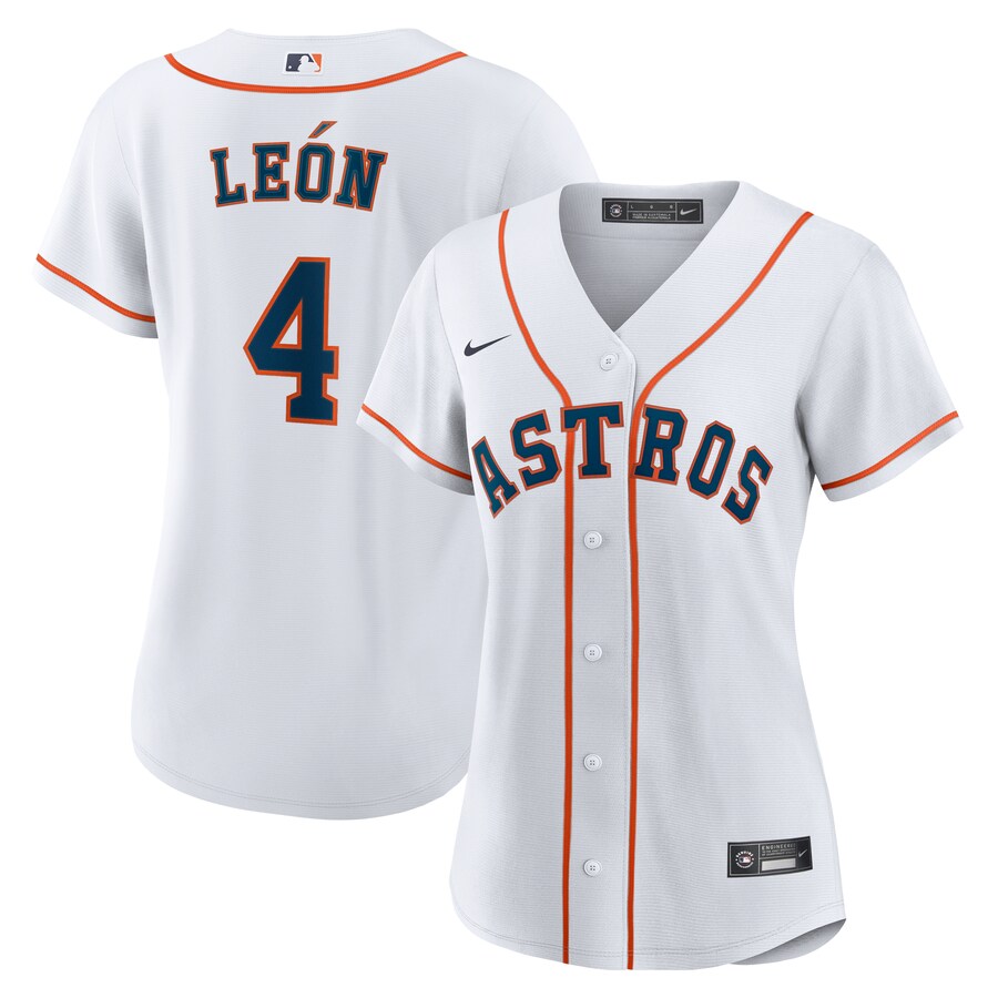 Women's Houston Astros Pedro León Nike White Home Replica Jersey - Jersey