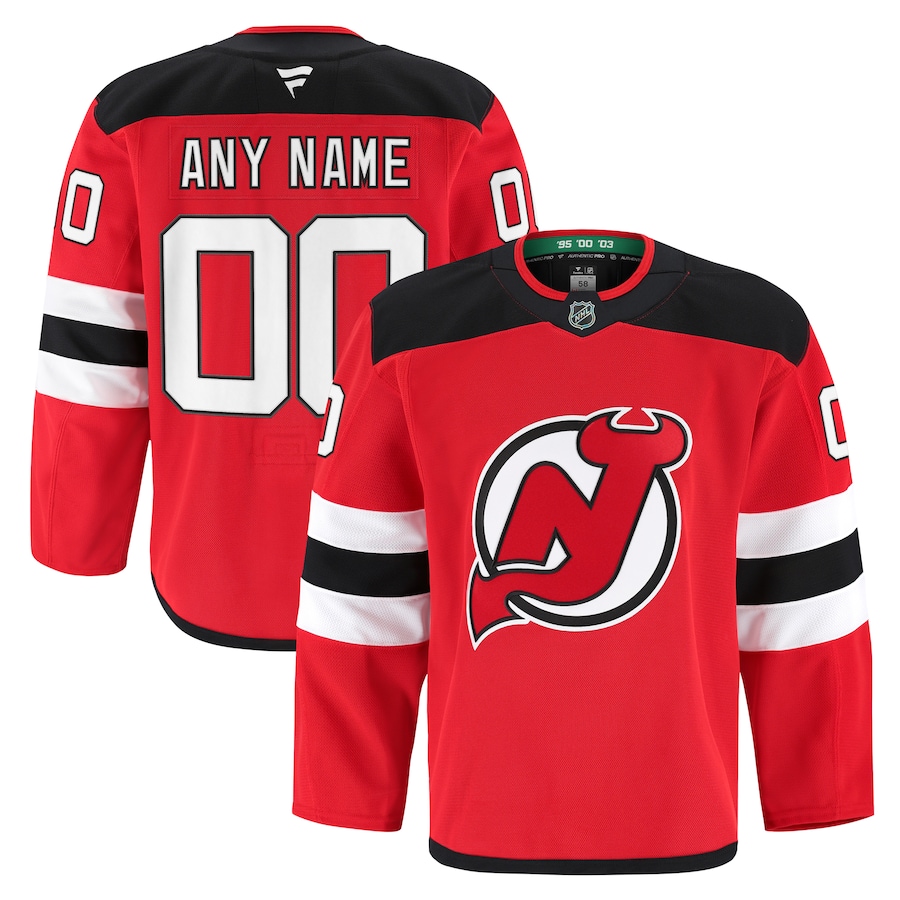 Men's New Jersey Devils Fanatics Red Home Authentic Pro Custom Jersey - Jersey