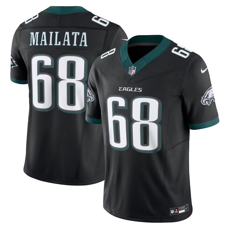 Men's Philadelphia Eagles Jordan Mailata Nike Black Alternate Vapor F.U.S.E. Limited Jersey - Jersey