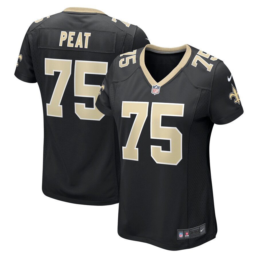 Women's New Orleans Saints Andrus Peat Nike Black Game Jersey - Jersey