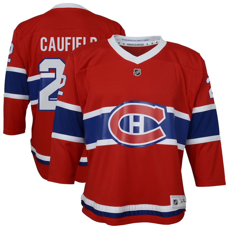 Youth Montreal Canadiens Cole Caufield Red Home Replica Player Jersey - Jersey