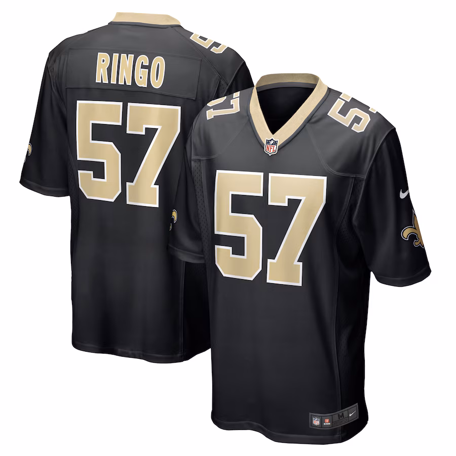 Men's New Orleans Saints Christian Ringo Nike Black Game Player Jersey - Jersey