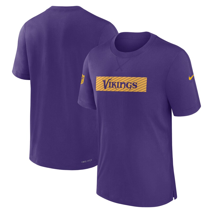Men's Minnesota Vikings Nike Purple Sideline Player Performance T-Shirt - Jersey